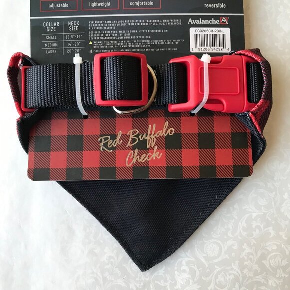 Dog Avalanche Reversible Bandana Dog Collar High Density Nylon Webbing - Picture 3 of 3